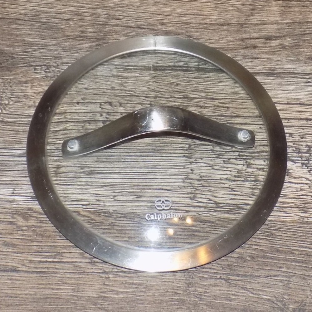 Calphalon Glass Pot Pan Replacement Lid Unisex 7 Inch Silver Good Stainless Rim